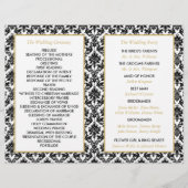 Programme vintage Gold, Black & White Mariage dama (Dos)