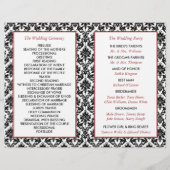 Programme vintage Red, Black & White Mariage damas (Dos)