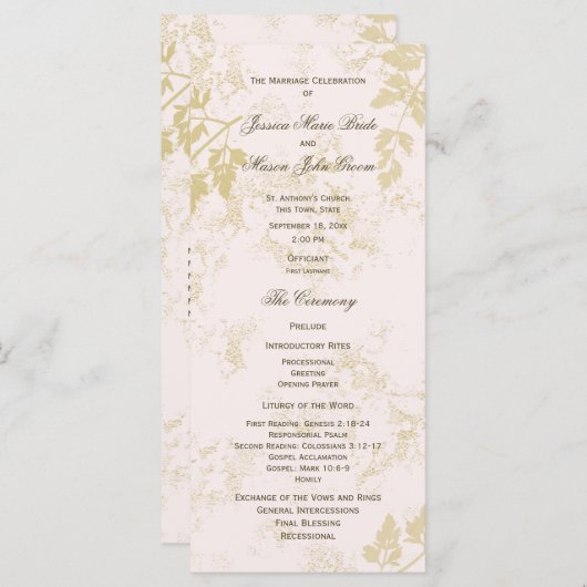 Programme Vintage Rose (Devant / Derrière)