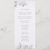 Programme Vintage Rose violet Parties scintillant Confetti M (Dos)