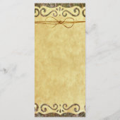Programme Vintage Scroll Rustic Country Camo Wedding Program (Dos)