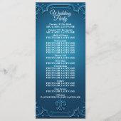 Programme Vintage Wedding Geometric Teal Turquoise Elegant (Dos)