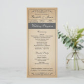 Programme Vintage Wedding Ticket (Debout devant)