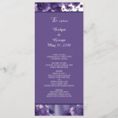 Programme violet & Lavande Mariage Floral Esthétique (Devant)