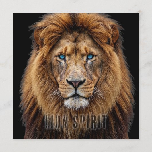 Programme Visage majestueux de lion aux yeux bleus | Faune A (Devant)