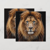 Programme Visage majestueux de lion aux yeux bleus | Faune A (Devant / Derrière)