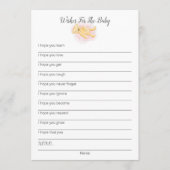 Programme Voeux Pour La Baby Girl Teddy Bear Card (Devant)