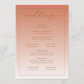 Programme Warm Peach Wedding Ceremony Program (Dos)