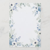 Programme Watercolor Dusty Blue Wedding Program (Dos)