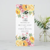 Programme Watercolor Floral Wedding Program (Debout devant)