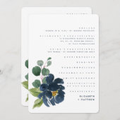 Programme Watercolor Floral Wedding Program (Devant / Derrière)