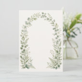 Programme Watercolor Greenery Arch Wedding Program (Debout devant)