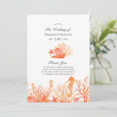 Programme Watercolor Living Coral Beach Wedding (Debout devant)