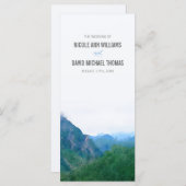 Programme Watercolor Mountain Wedding Program (Devant / Derrière)