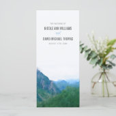 Programme Watercolor Mountain Wedding Program (Debout devant)