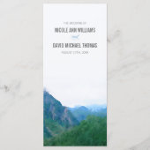 Programme Watercolor Mountain Wedding Program (Devant)