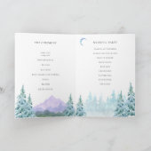 Programme Watercolor Mountains Rustic Forest Mariage (Intérieur)
