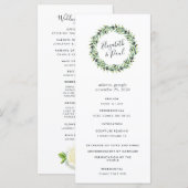 Programme Watercolor Summer Floral Mariage Cérémonie Program (Devant / Derrière)