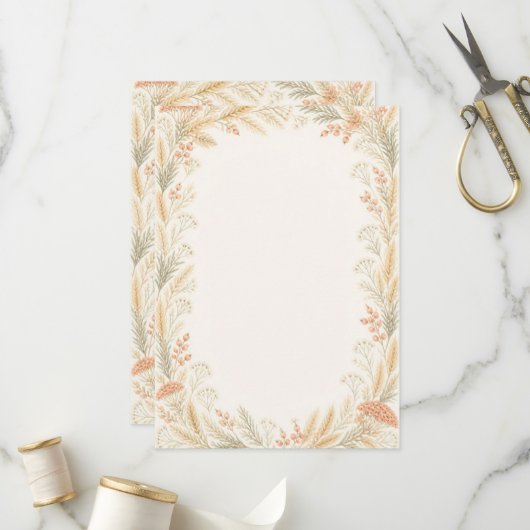 Programme Watercolor Wildflower Wedding Program (Devant/Arrière en situation)