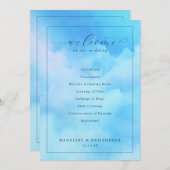 Programme "Wed" Blue Cloudy Sky Ceremony Schedule (Devant / Derrière)