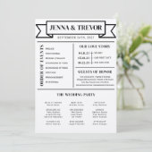 Programme Wedding Ceremony Program With Icons Minimalist (Debout devant)