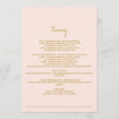 Programme Wedding Passport Gold Blush Pink Itinerary (Dos)