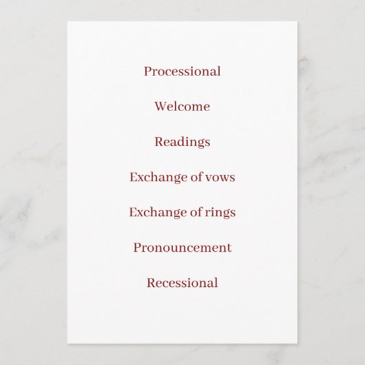 Programme  Wedding Program Ceremony Beach Template (Dos)