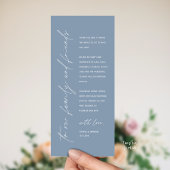 Programme Wedding Reception Dinner Modern Thank You Card