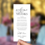 Programme "Welcome and Thanks" Classy Reception Guest Card