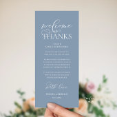Programme "Welcome and Thanks" Classy Reception Guest Card