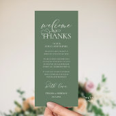 Programme "Welcome and Thanks" Classy Reception Guest Card