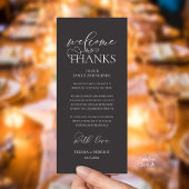 Programme "Welcome and Thanks" Classy Reception Guest Card
