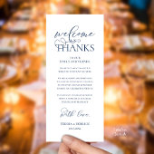Programme "Welcome and Thanks" Classy Reception Guest Card
