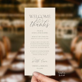 Programme "Welcome and Thanks" Elegant Reception Guest Card