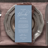 Programme "Welcome and Thanks" Elegant Reception Guest Card