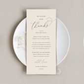 Programme "Welcome and Thanks" Elegant Reception Guest Card