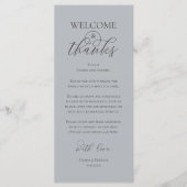 Programme Welcome and Thanks Reception Dinner Thank You Card (Devant)