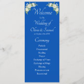 Programme Welcome to Wedding Ceremony, Cobalt Blue White  (Devant)