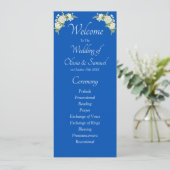 Programme Welcome to Wedding Ceremony, Cobalt Blue White  (Debout devant)