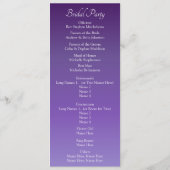 Programme Welcome to Wedding Ceremony, Purple Mauve Flowers  (Dos)