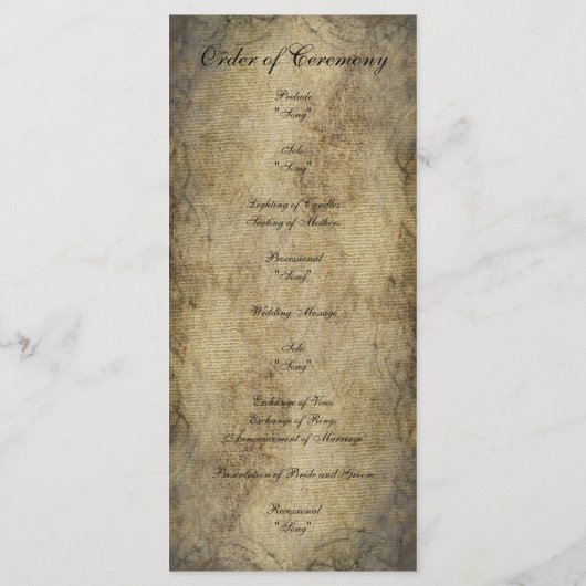 Programme Western Barrel and Boots Wedding Program (Dos)