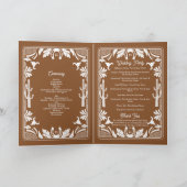 Programme Western Country Cowboy Mariage Ordre de service (Intérieur)