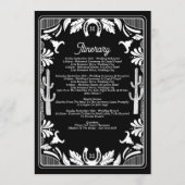 Programme Western Country Cowboy Rustic Mariage Itinéraire (Dos)