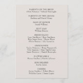 Programme Western Horse Rustic Élégant Mariage campagnard (Dos)