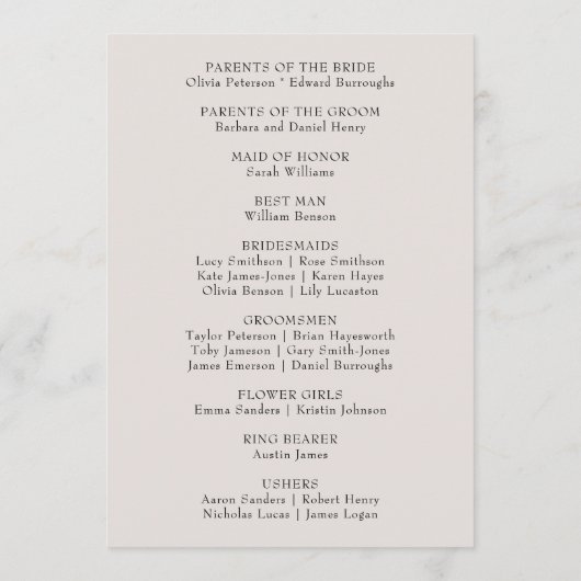 Programme Western Horse Rustic Élégant Mariage campagnard (Dos)