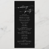 Programme Whimsical Boho Wildflower Tea Length Wedding (Dos)