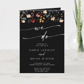 Programme Whimsical Boho Wildflower We Do Folded Wedding  (Devant)