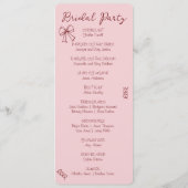 Programme Whimsical Quirky Squiggles Mariage rose (Dos)