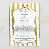 Programme Whimsical Stripes Handwritten Painted Wedding (Devant)