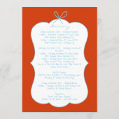 Programme Whimsical Stripes Handwritten Wedding Itinerary (Dos)